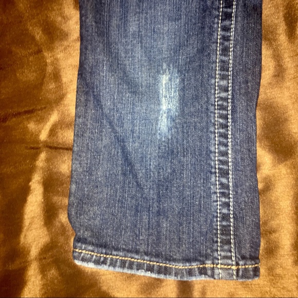 Seven Distressed Cropped Flare Denim Jeans 28 x 24 - Picture 6 of 8